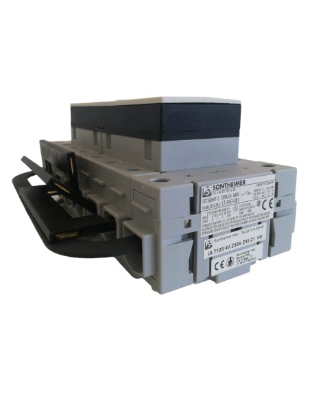 Sontheimer Z45/Z1 Leitungsschalter 4x125a schwarz mit Vorhängeschloss abschließbarer Knopf 1-0-2